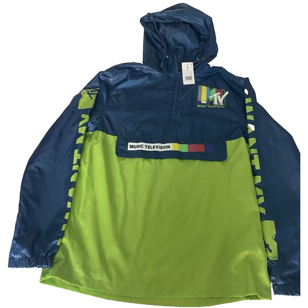 MTV Retro Music Television Wind Breaker Jacket-Small